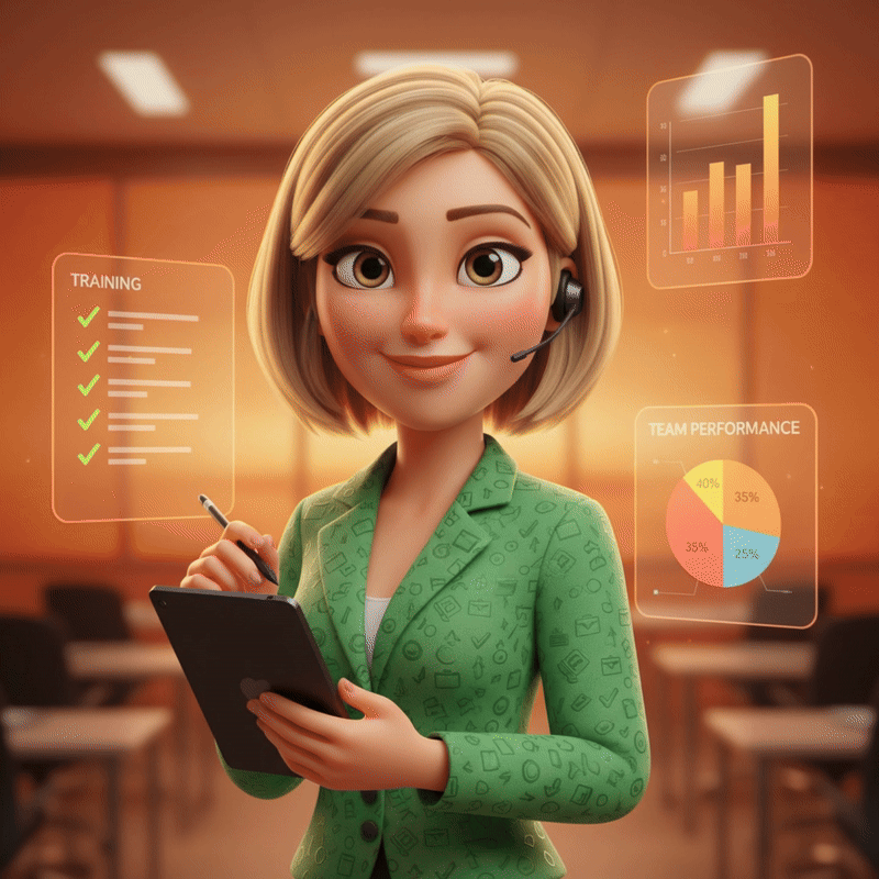 traditional training is expensive and slow. Workshops don’t stick. Roleplay feels awkward. Managers don’t have time to sit in on every call.